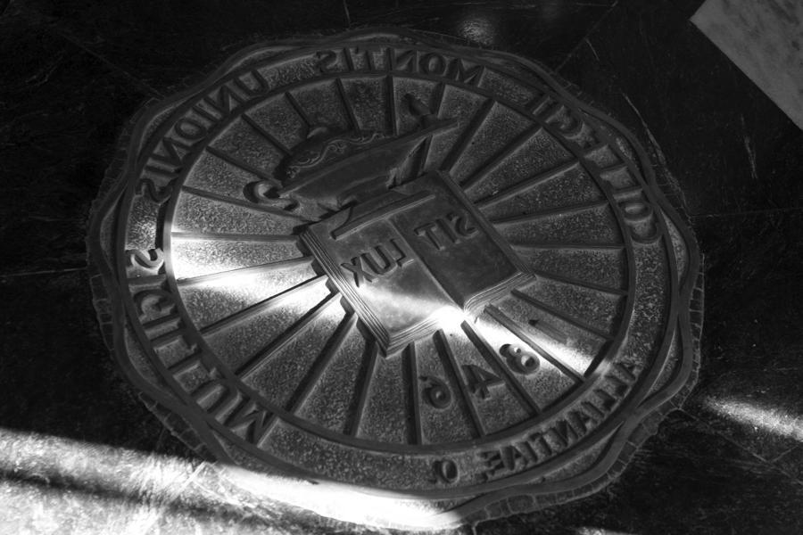 Mount Union Seal in the floor of Chapman Hall